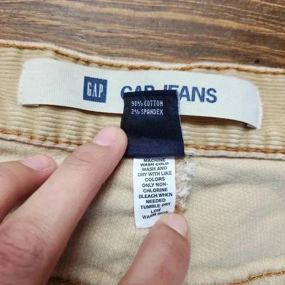 Gap Vintage Like New Women's Jeans Curdoroy Western Style Short Tan Skirt - Picture 4 of 9